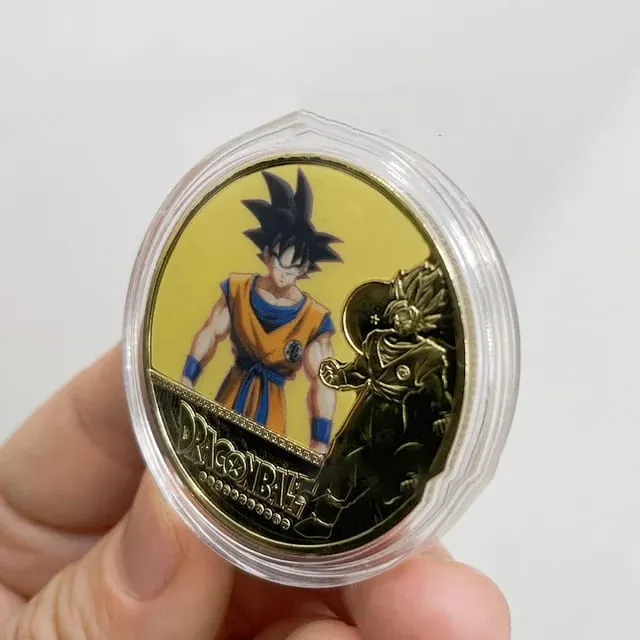 Dragon Ball Banhado A Ouro Moeda de Ouro Son Goku Vegeta Moedas Comemorativas Crianças Clássico Anime Periféricos Coleção Brinquedo Lembrança — image 25
