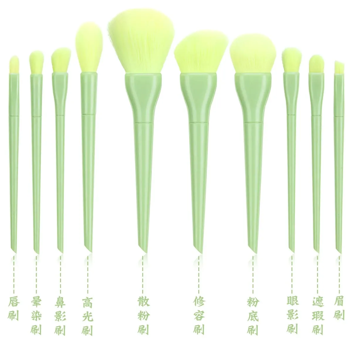 10Pcs Makeup Brushes Set Soft Synthetic Hair For Foundation Blush Eyeshadow Concealer Face Eye Cosmetic Tools — image 6