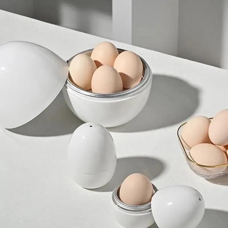 Microwave Egg Poacher Microwave Boiled Egg Maker Αξεσουάρ Μαγειρικής Αξεσουάρ Μαγειρικής Γρήγορης κουζίνας αυγών Ατμιστής αυγών για σκληρά μαλακά αυγά — image 6