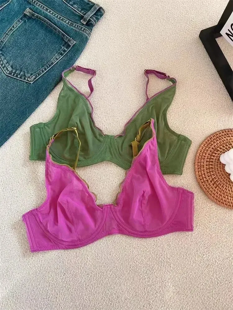 Full Coverage Minimiser Bra for Large Bust Ultra Thin Seamless Wireless Lift & Support Anti Sag Set BANERDANNI S-2XL 32-40 ABC
