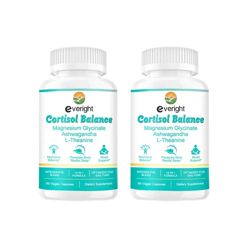 Suplemen Kortisol dengan Ashwagandha L-Theanine & Magnesium Glycinate – 14-dalam-1 untuk Menghilangkan Tekanan Keseimbangan Mood & Kesihatan Tidur