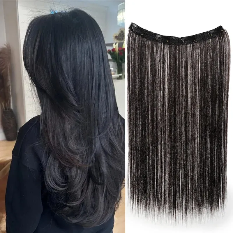 20inch Hair extensions Wig Hair Clips Hair piece Synthetic Straight Hair Extensions with 4clips for Women Halloween Party — image 16