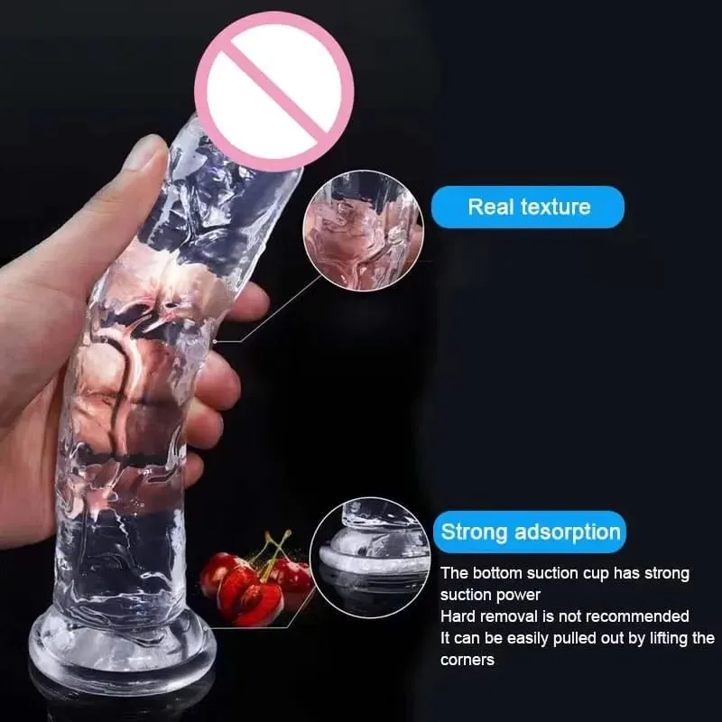 Transparent Big Dick 13 Sizes Realistic Jelly Dildo Women Gay Anal Sex Toys Soft Clitoris Vaginal Masturbators Penis Suction Cup — image 6