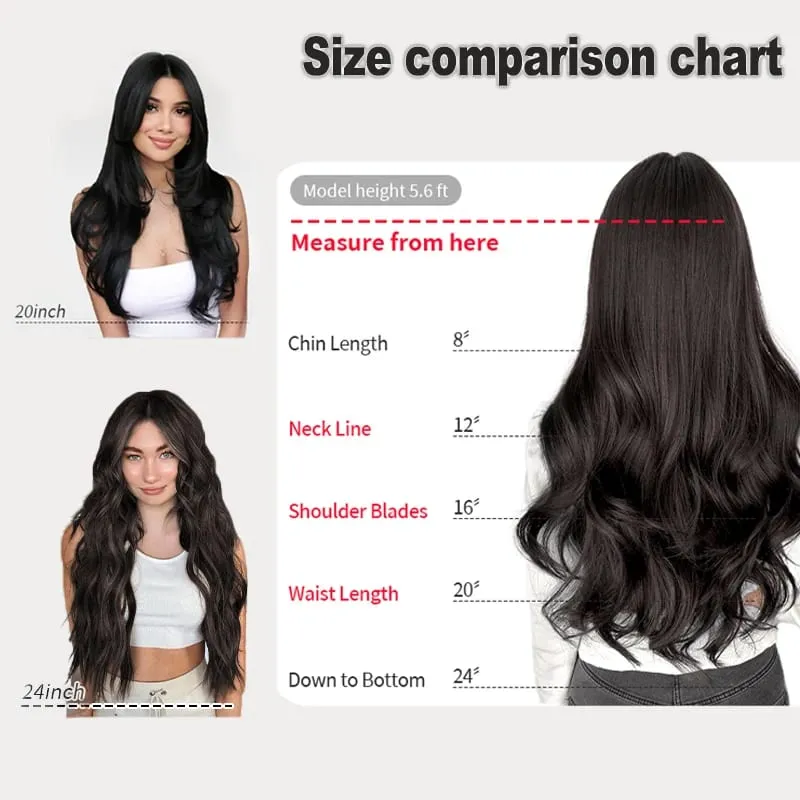 24 inch Long Wavy Hair Clip/Hair Extensions/Wigs/Women's Synthetic Wigs/Parties/Role-Playing/Different Events — image 4