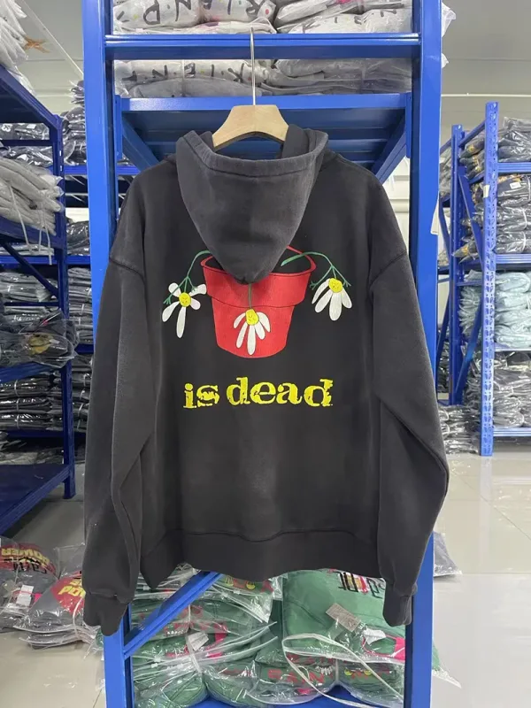 25FW Washed Grey SAINT Hoodies Men Woman Oversize Streetwear Damaged Hooded Pullovers Graphic Print Sweatshirts — image 17