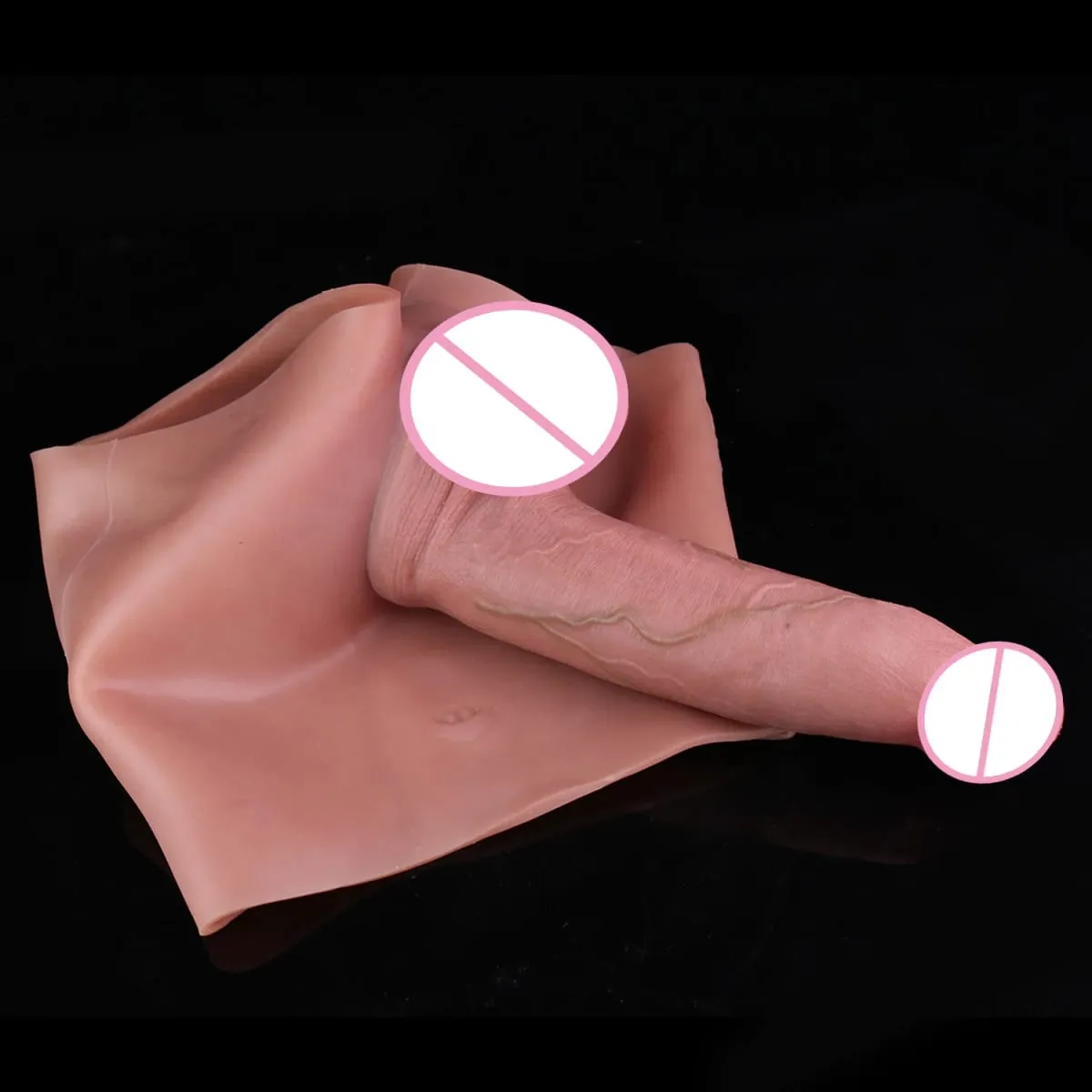 Thick Hollow Dildo Male Strap-On Huge Hollow Dildo Dick Extender Silicone Realistic Large Penis Sex Toy For Couples Sex — image 5