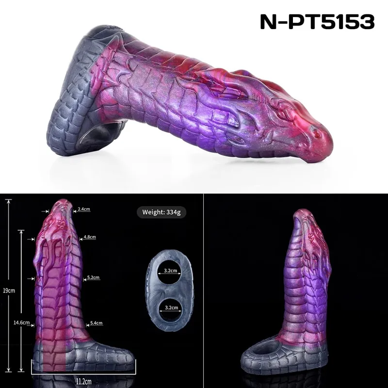 Multi-type Open-ended Fantasy Hollow Dildo Silicone Cock Sheath Male Penis Sleeve With Anti-drop Ring Adult Sex Toys 18+ — image 14