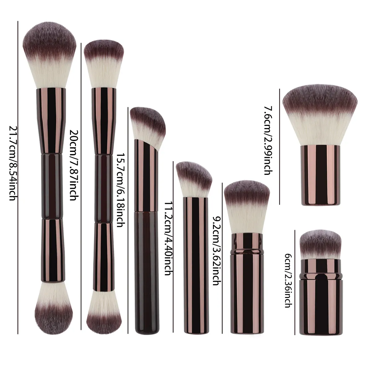 7Pcs Makeup Brushes Set Loose Powder Brush Blush Brush Foundation Brush Makeup Tools — image 4