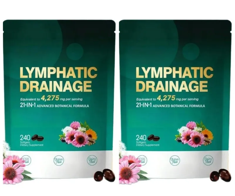 21 in 1 4275mg Lymphatic Drainage Capsules System Support 240 Softgels with Herbal Blend and Dandelion Burdock & Turmeric — image 8