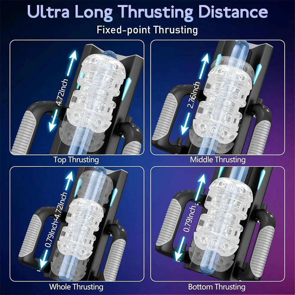 Male Masturbation Cup 12cm 6-Segment Fixed Telescopic One Key Burst Auto Thrust Masturbator Endurance Trainer Adult Sex Toys — image 4