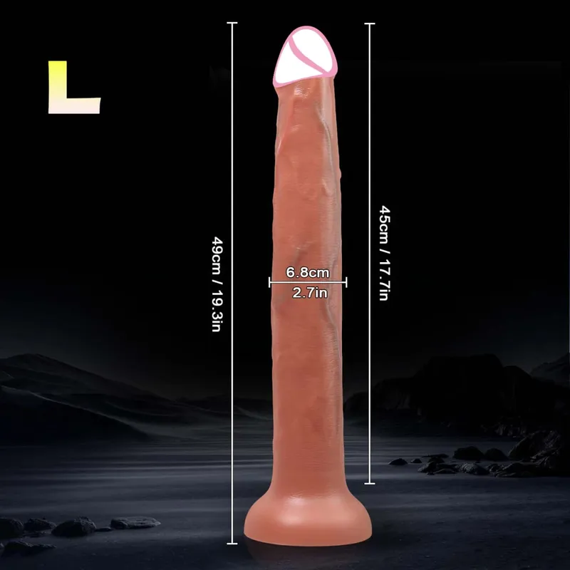 3 Sizes Realistic Super Long Dildo Penis with Suction Cup Soft Masturbator Huge Skin Feel Anal Dick Sex Toy for Men Women Adults — image 9