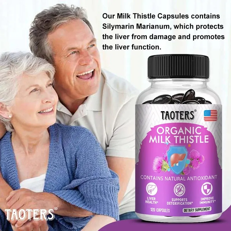 6X Organic Milk Thistle Extract Capsules Help Liver Detox & Cleanse Liver Antioxidant Detox Overall Health — image 7