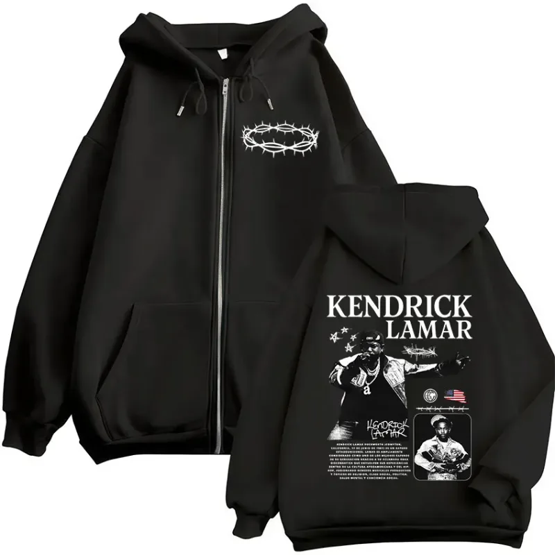 Rapper Kendrick Lamar Eles não gostam de nós Zipper Hoodies Homens Mulheres Roupas Moda Hip Hop Zip Up Moletom Com Capuz Jaqueta Com Capuz