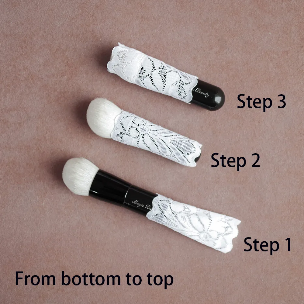 Handmade Makeup Brush Protective Sleeve 10pcs Resilient Lace Make Up Brush Netting Guard Make Up Brushes Protective Sleeve — image 4
