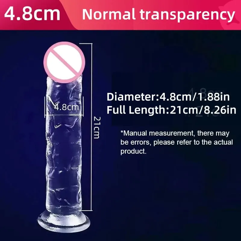 Transparent Big Dick 13 Sizes Realistic Jelly Dildo Women Gay Anal Sex Toys Soft Clitoris Vaginal Masturbators Penis Suction Cup — image 17