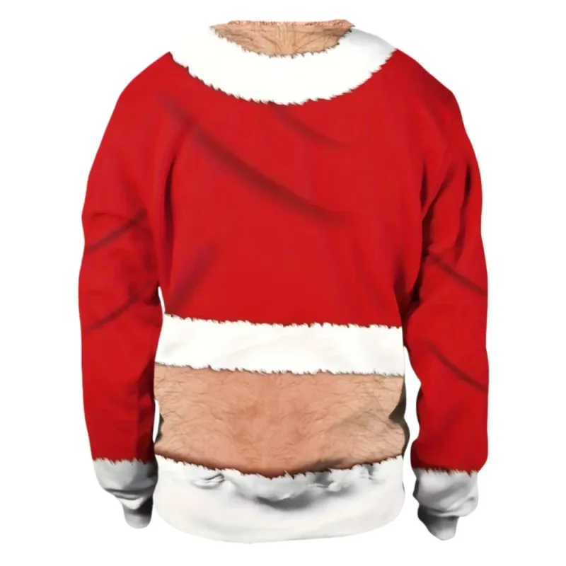 Funny Christmas Sweater Men Women Pullover Xmas Sweatshirt Ugly Graphic Y2k Sweatshirts for Holiday Party Loose Men's Clothing — image 4