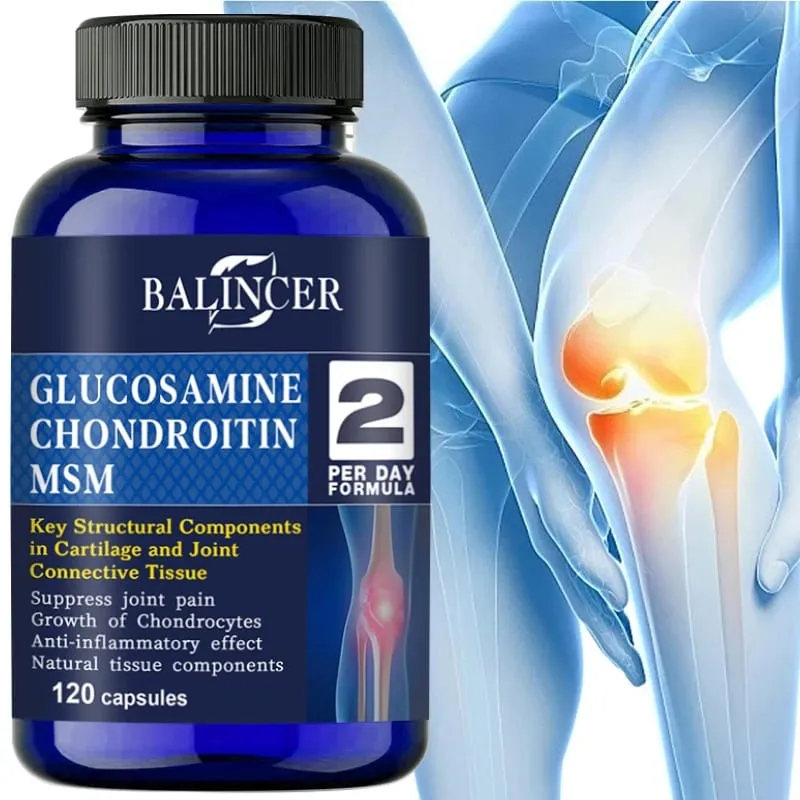 Glucosamine Chondroitin MSM - para sa Joint and Knee Health Immune System Non-GMO 120 Capsules — image 2
