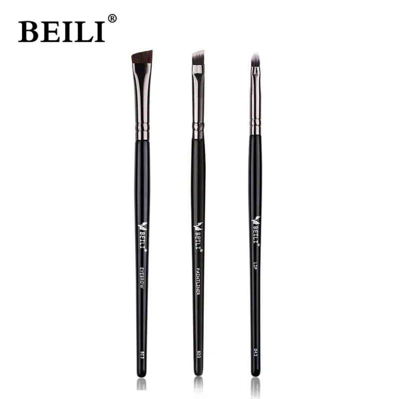 4Pcs Sickle Blade Eyeliner Brush Ultra Thin Flat Fine Eye Liner Makeup Brushes Flat Eyeliner Brush Eyebrow Make Up Brush — image 9