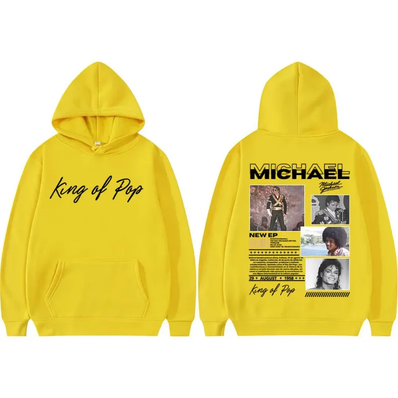 King of Pop Michael Jackson Bad Era Hoodies Men's Clothes Fashion Hip Hop Punk Sweatshirt Long Sleeve Oversized Hoodie Pullovers — image 12