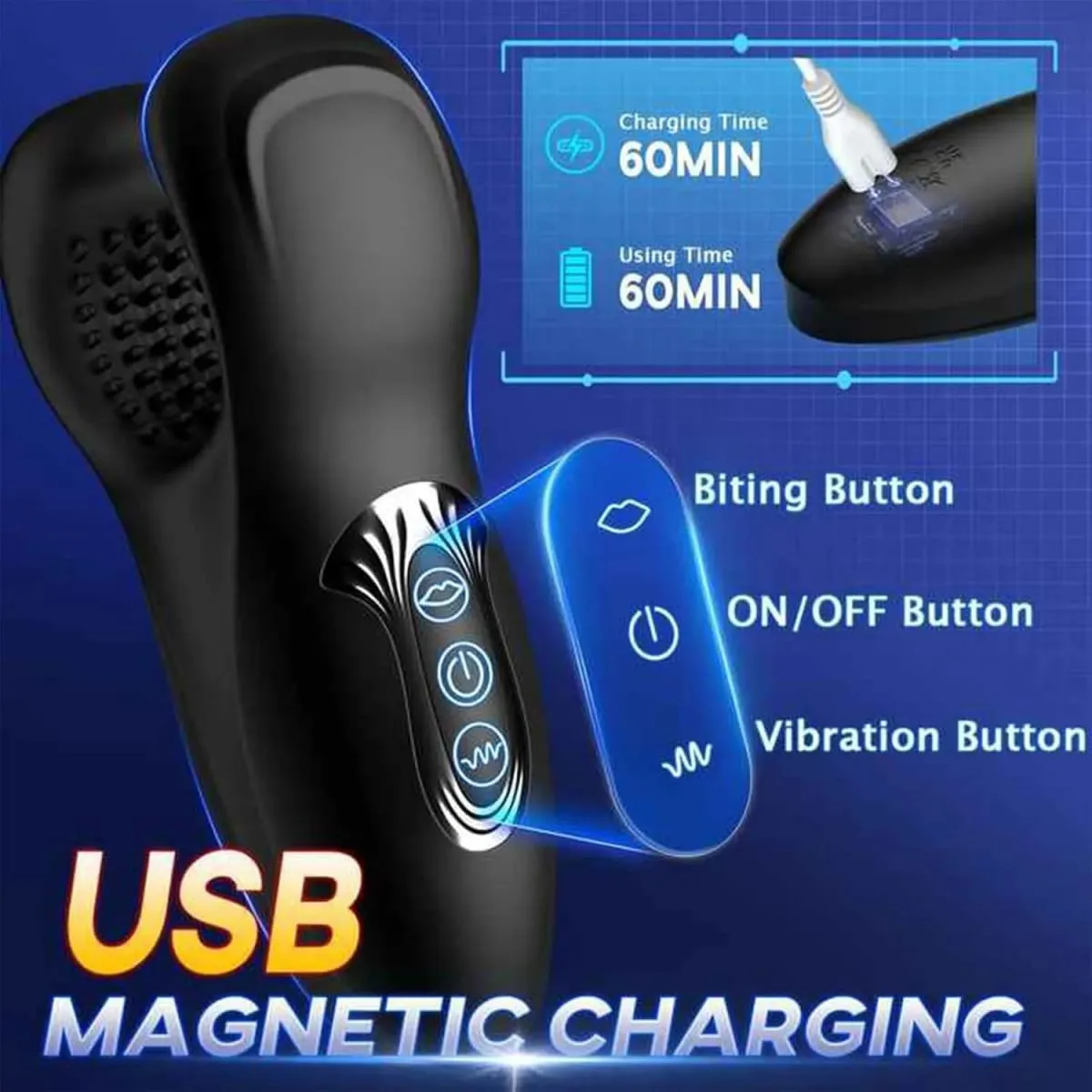 Male Masturbator Penis Training Vibrator - Male Sex Toys Stroker Glans Ghost Exercisers Pocket Pussy Adult Toys Sex Machine — image 4