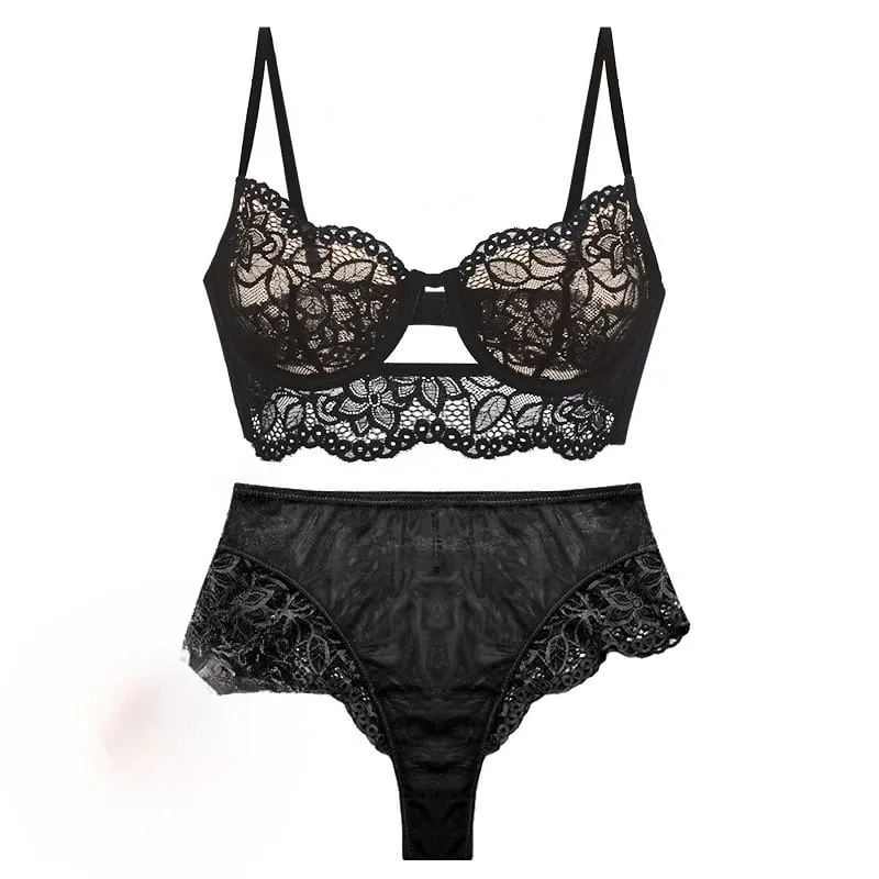 French Lace Bra Set with Soft Underwire Push Up for Small Bust Lightweight Comfort Anti Sagging Lingerie AU Sizes MOYISU-Sexy AB — image 8