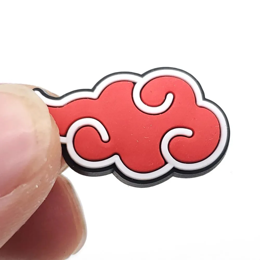 "Naruto merchandise Akatsuki organisation logotyp sko berlocker skor med hål spänne DIY män grossist" — image 4