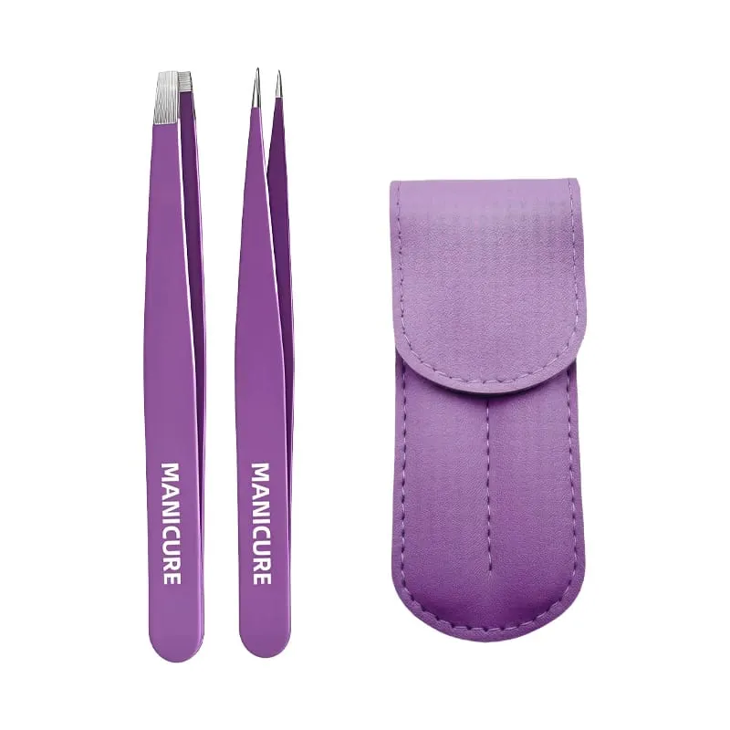 2 Pcs Set Professional Tweezers with a Storage Case Perfect for Removing Facial Hair Splinters And Ingrown Hairs Eyebrow Clip — image 9