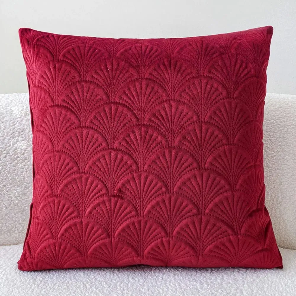 Nordic Simple Quilted Velvet Cushion Cover Solid Colors Decorative Throw Pillow Case 45x45cm for Sofa Bedside Home Decor — image 2