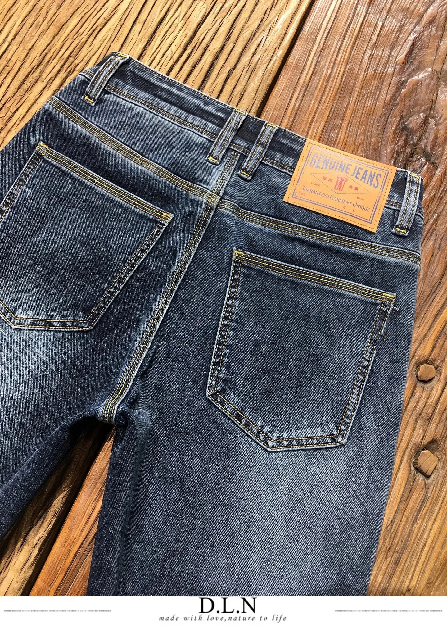 High Quality Trendy Summer 2026 New Arrival Denim Jeans for Men Trendy Blue Grey Casual Stretch Slim-fit Stretch Pants Trousers