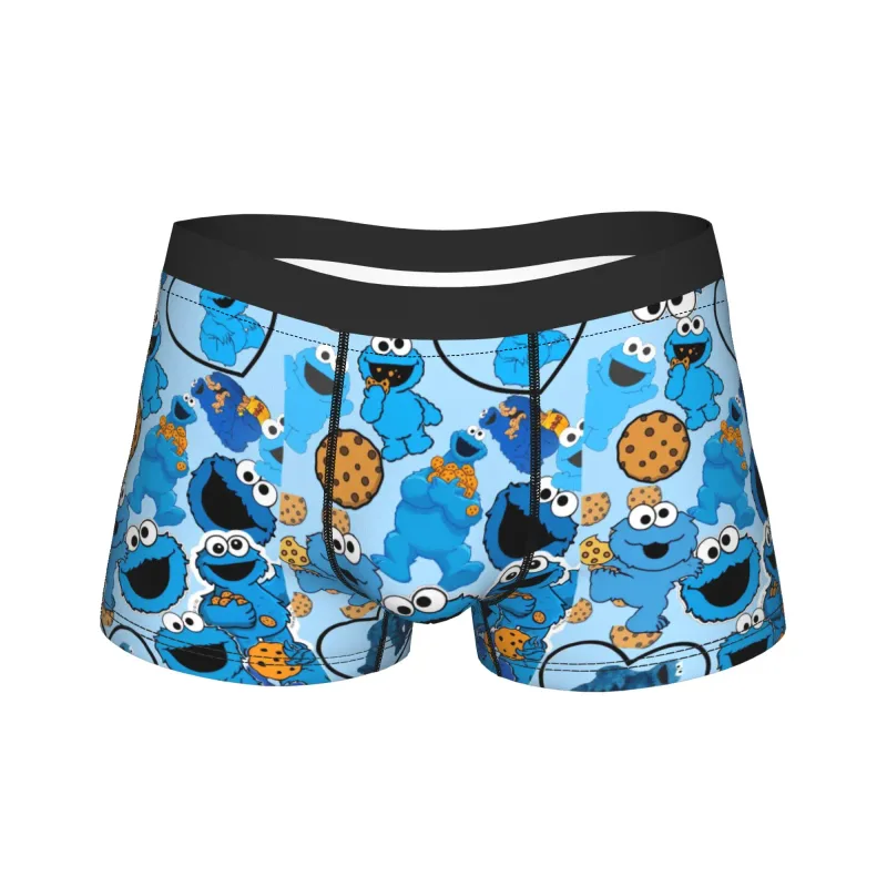 S-Sesames Streets Tango Elmo & Grover Cueca masculina Shorts Cuecas Boxershorts engraçados Qualidade Aduaneira Calcinhas Oversize — image 11