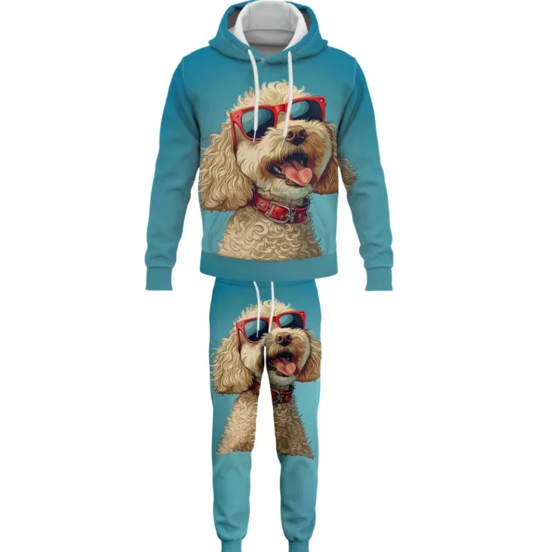 Fashion Animals Dog 3D Printed Autumn Hoodie Suit Men Sweatshirts Sweatpants Casual Two Piece Tracksuit Set Men's Clothing — image 8