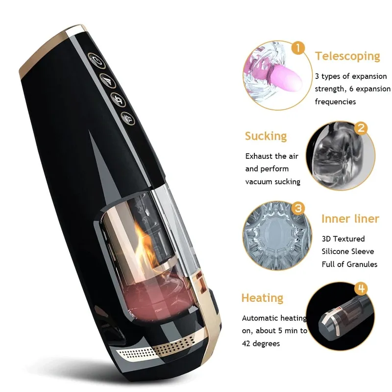Automatic Thrusting Male Masturbator Penis Glans Stimulation Masturbation Cup Electric Pocket Pussy Stroker Toy Sex Toys for Men