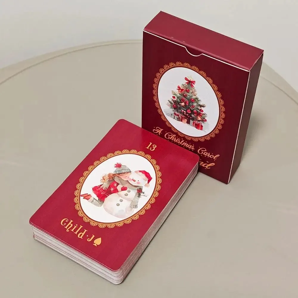 Christmas Carol Lenormand Deck 9*6cm 42 Pcs Cute Christmas-themed Lenormand Cards Printed on 350GSM Double-embossed Cardstock — image 2