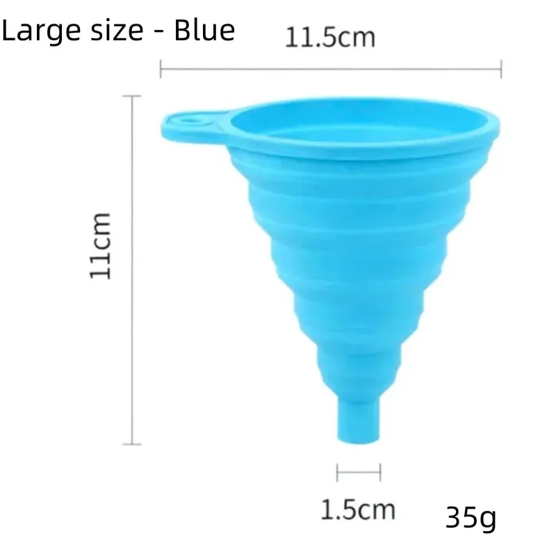 1/3/5/10 pcs S L Folding Silicone Funnel for Filling Bottles Kitchen Silicone Funnel Collapsible Kitchen Gadgets Oil Filler — image 16
