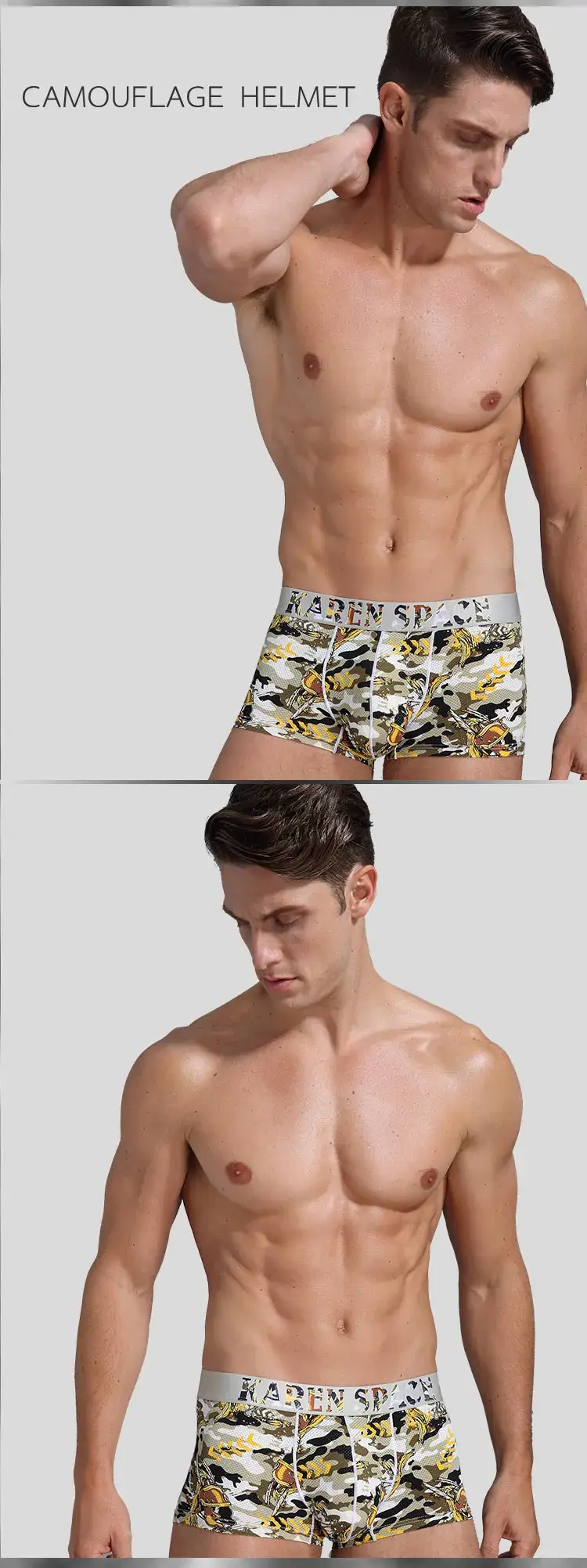 Atmungsaktive Herren-Boxershorts mit Eisseide-Aufdruck, modische Herrenhöschen, bequem, Calzoncillo Hombre — image 6