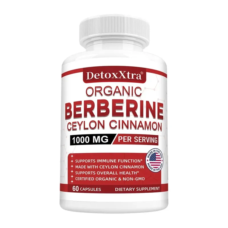 Premium Berberine HCL - Blood Sugar Support Heart Health - Ceylon Cinnamon Berberine HCI Supplement Capsules 1000MG — image 8