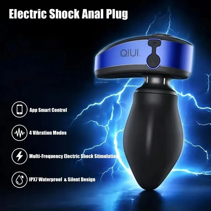 APP Remote Control Anal Plug Electric Shock Vibration Butt Plug Expansion Adjustable Diameter Anal Plug Lock Sex Toys — image 4