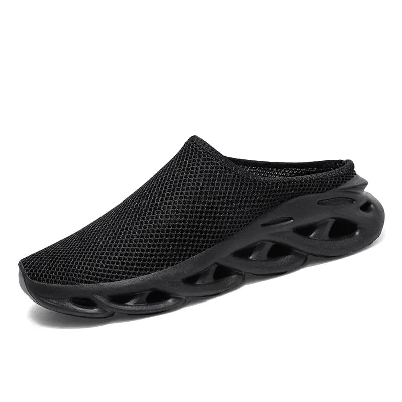 Men Slippers Summer Breathable Home Indoor Slippers Men Thick Bottom Slides Fashion Couple Walking Shoes Chanclas Hombre 39-48