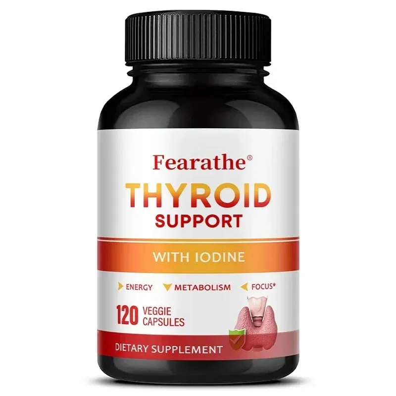 Thyroid Support Capsules Iodine Magnesium Vitamin B12 Complex Relieve Fatigue Mood Energy Metabolism & Mental Focus Supplement — image 9