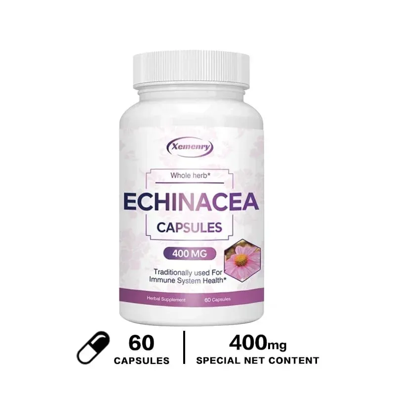 Echinacea Capsules 400 Mg - Sinusuportahan ang Immune at Respiratory Health at Binabawasan ang Haba ng Cold Supplement — image 9