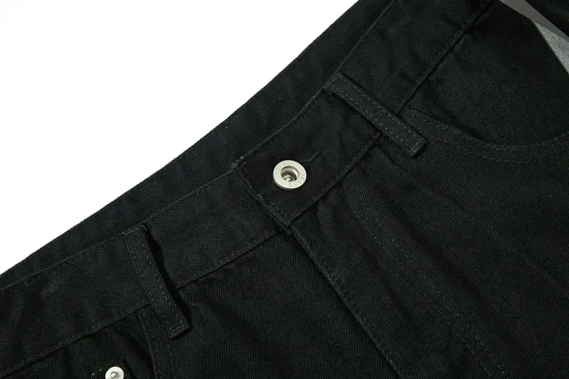 Vintage Washed Black Slim Fit Flare Jeans Long Ribbon Y2k Streetwear Casual Skinny Bell Bottom Jeans Distressed Fashionable — image 9