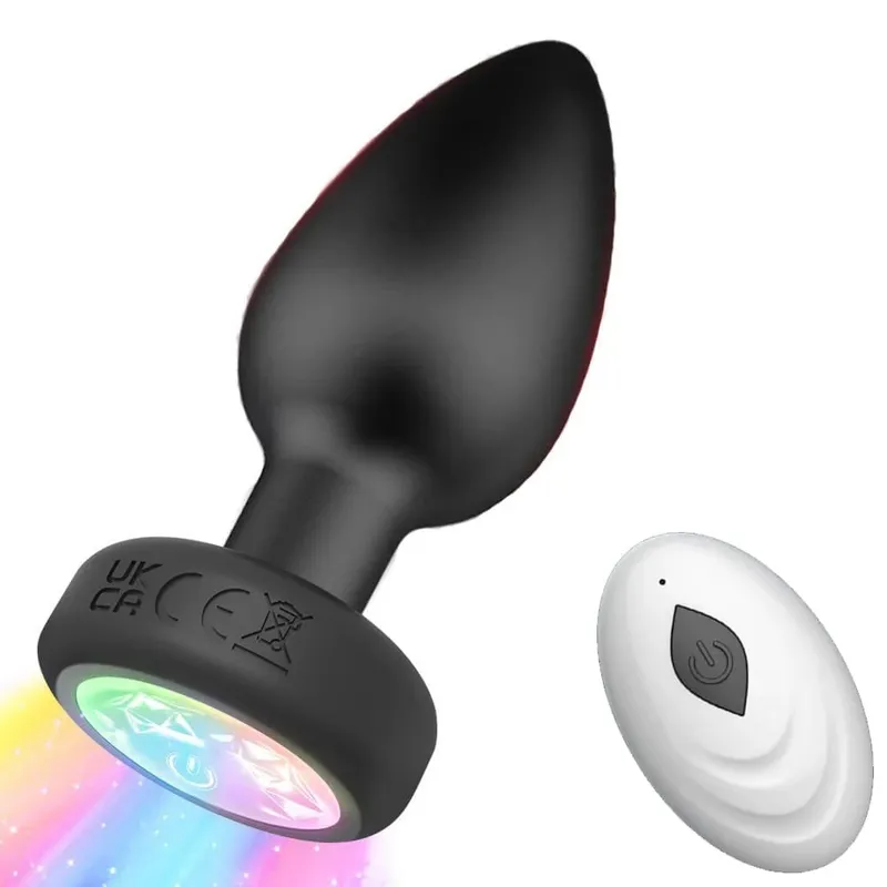 Remote Control Anal Vibrator Male Wireless Butt Plug Gay Prostate Massager Female LED Vagin Stimulator Adult Sex Toys for Men