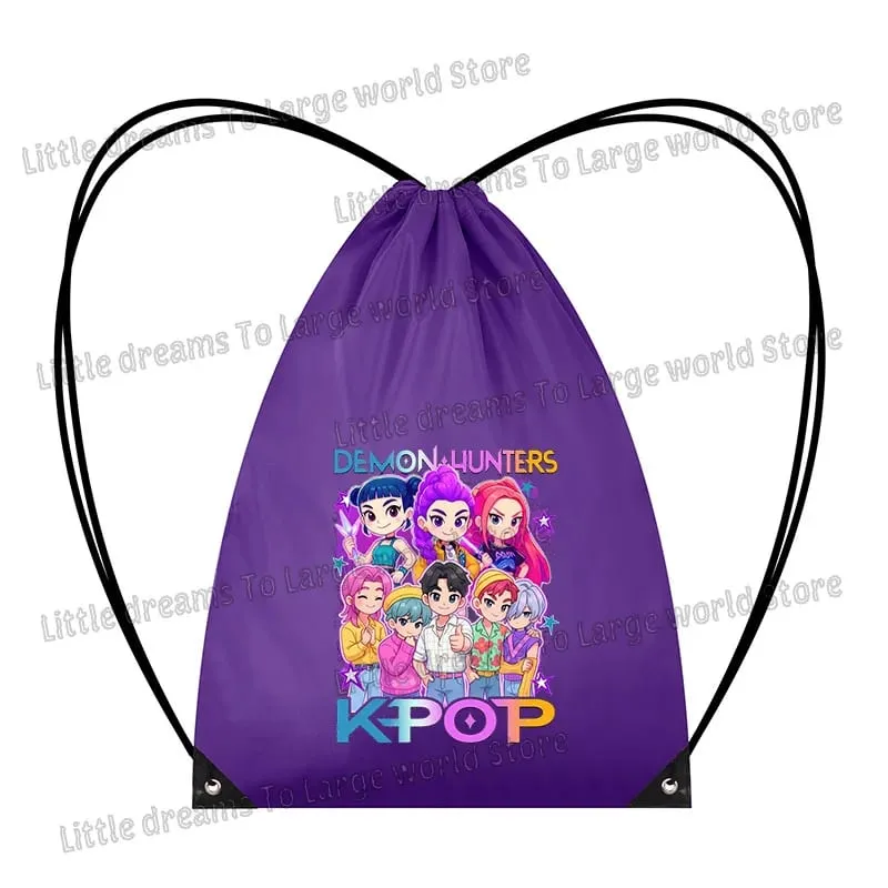 Anime Figure Drawstring Bag Portable Backpack Large Capacity Gym Sports Clothes Organizer Storage Pouch Bundle Pocket Women Gift