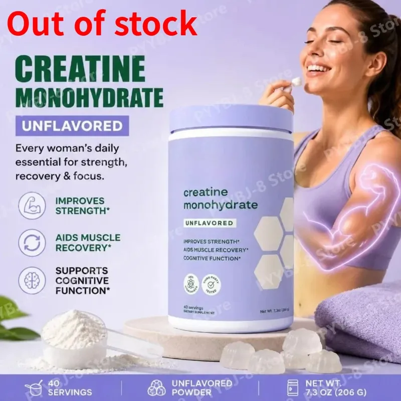 Creatine Monohydrate Powder 100% Micronized Improves Strength Supports Muscle Recovery and Cognitive Function 206g 40 Servings — image 2
