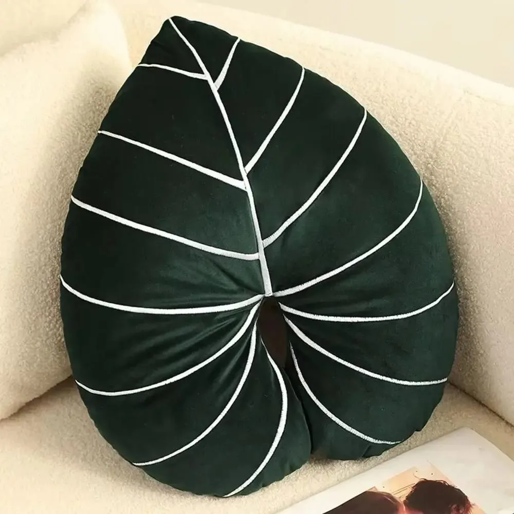 New Cartoon Creative Leaf Back Cushion Home Indoor Decor Adult Pillow Cushion Green Plant Leaf Leaf Cushions — image 3