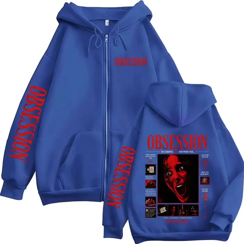 Horror Movie Obsession Nikki Merch Zipper Hoodies Men's Women Casual Loose Long Sleeves Zip Up Hooded Sweatshirts Jackets Coats — image 5