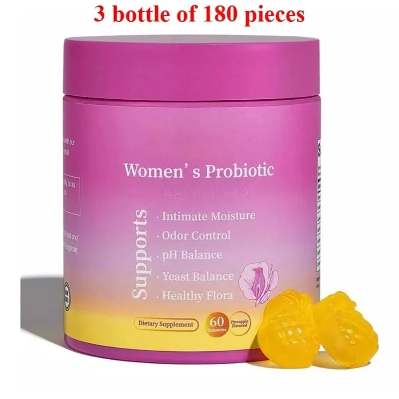 Women’s Probiotic Gummies with Prebiotics Pineapple Flavor Vegan Daily Supplement Digestive Friendly Formula 60 Count — image 9