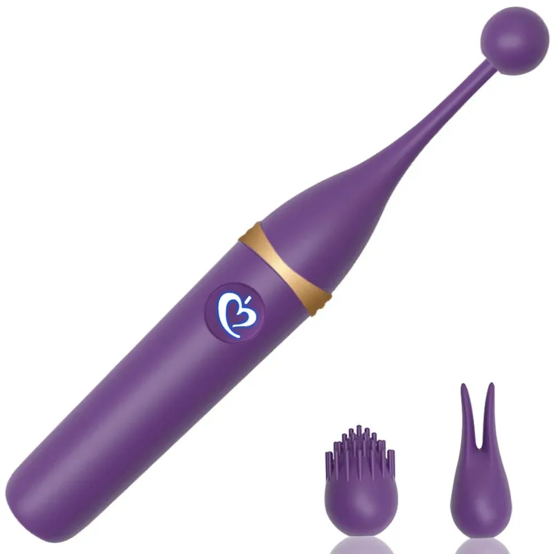 Powerful 10 Frequency Clitoral Stimulation G-spot Vibrator 3 Replacement Head Masturbation Massager Female Adult Sex Toys