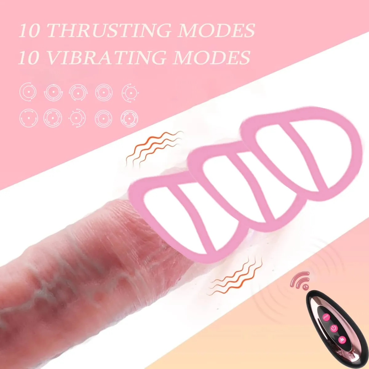 Thrusting Dildo Vibrator Sex Toys Adult Toys Realistic Silicone Suction Cup G-Spot Anal Stimulation Strapless Strap-On Dildos