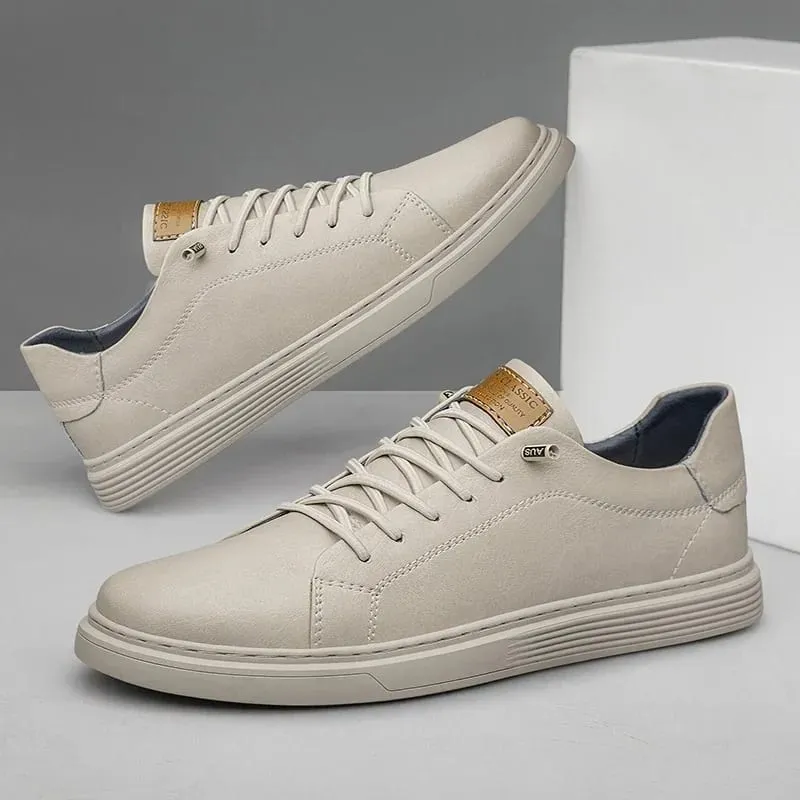Brand Italian Genuine Leather Casual Shoes Men's Oxford Outdoor Black Jogging Shoes Men's Office Dress Shoes Big Size:36-47 — image 9